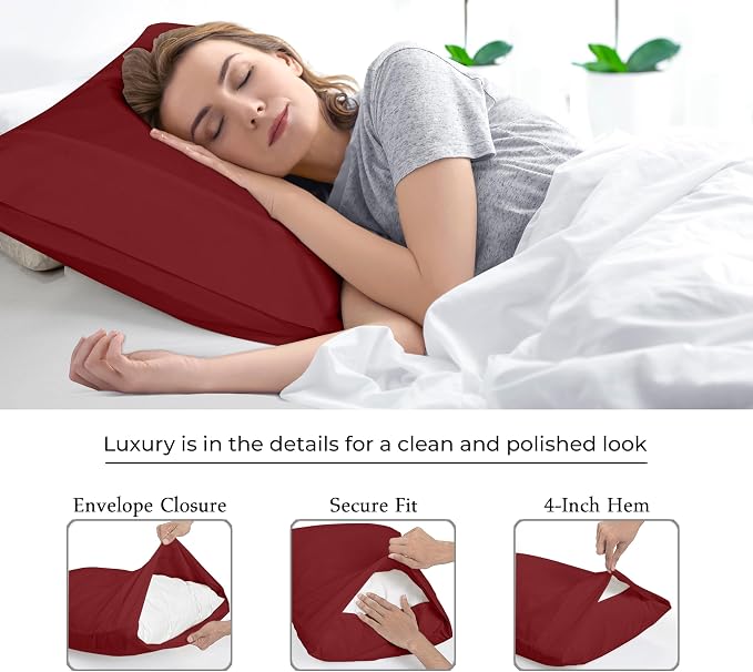 Royale Linens Queen Pillowcase Set of 2 - Image 7