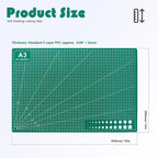 2 Packs Cutting Mats, 12inch x 18inch Rotary Cutting Mat Double Sided 5-Ply - Image 2