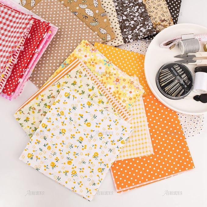 AUEAR, 56 Pack Quilting Fabric 10"X10" Cotton Fat Squares Sheets Printed Floral - Image 2