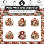 Matryoshka Patchwork Quilting Fabric Panel – 6× Blocks + Bonus Patchwork Sheet - Image 3