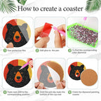 EWJRNSF 6 PCS Bruin Diamond Art Coasters DIY Kit - Image 3
