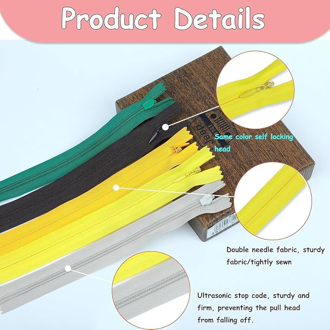 YAKA 60pcs Nylon Invisible Zippers Tailor Sewing Tools Garment Accessories 26 - Image 3