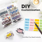 zoeynex Small Bead Organizers and Storage, 12 Clear Plastic Boxes - Image 2
