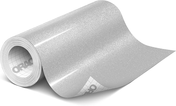 ORACAL 851 Cast Intense Silver Metallic Sparkle Glitter Craft Film Premium by Orafol