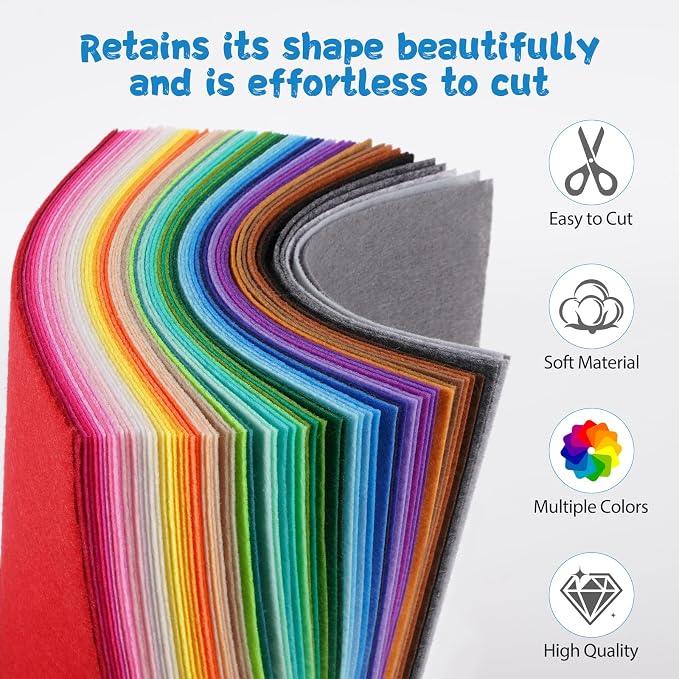 Kotay 12x8 Inch 66 Pcs Felt Sheets - Image 3