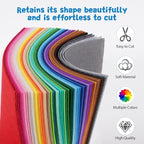 12x12Inch 132Pcs Felt Sheets for Crafts, 40 Colors Craft Supplies, 1mm Thick - Image 3