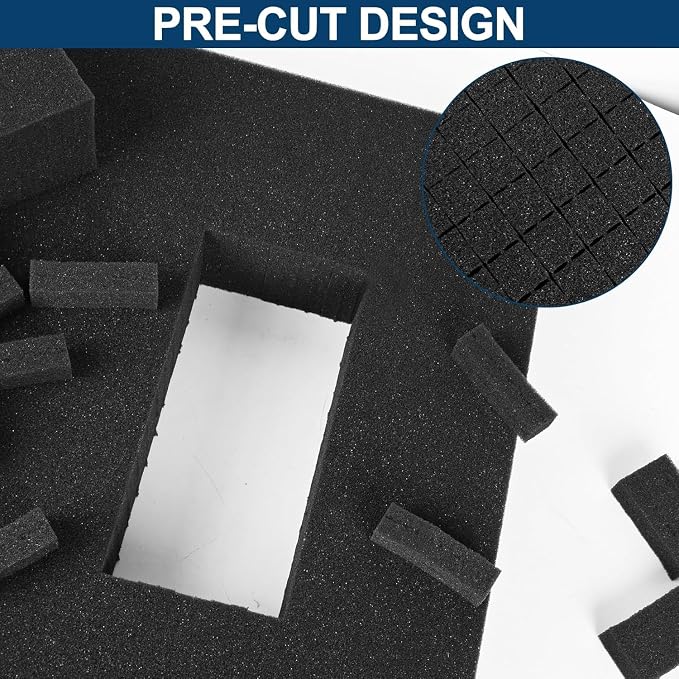 4 Pcs Pick and Pluck Foam Sheets 16" L x 12" W x 1" T Polyurethane Pick Apart - Image 5