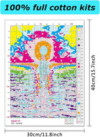 MBNTJHT Jesus Stamped Cross Stitch Kits, DIY Cross Stitch Ornament Kits - Image 2