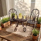 6 PCS Dollhouse Miniature Bistro Table & Chairs Set - Image 3