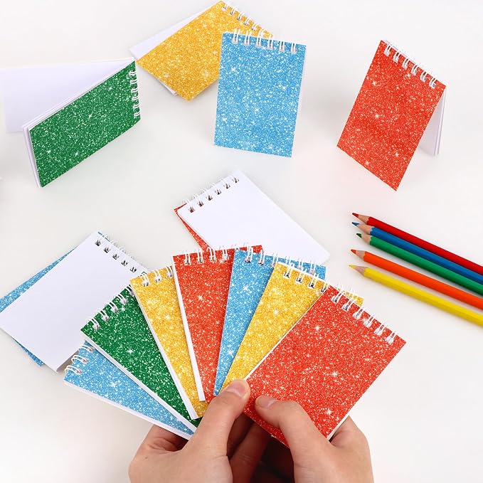 24 Pack Mini Notebooks Party Favor Small Spiral Journal Notepads - Image 9