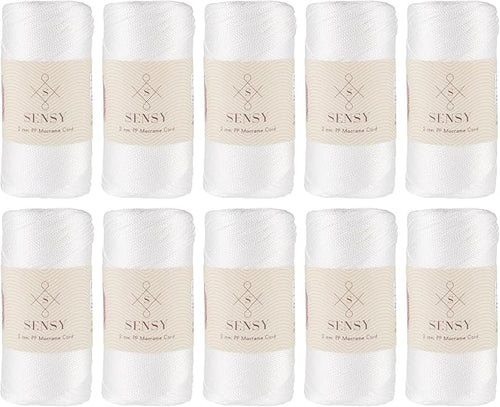 10 Skeins of Sensy Premium 2mm 251 Yards Polyester Rope 100% Polypropylene Cord by SSENSY