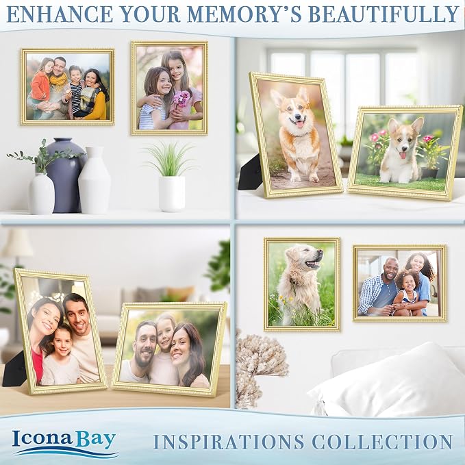Icona Bay 8x10 Picture Frames, 6 Pack, Contemporary, Inspirations | These Icona - Image 4
