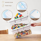 Citylife 17QT 2-Pack Toy Organizer Craft Storage Buildable Lid Movable Tray | - Image 7