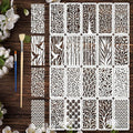 20pcs Flower Stencils for Painting Texture Stencils for Crafts Reusable Plant by Unknown