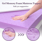 SINWEEK 3 Inch Gel Memory Foam Mattress Topper - Image 2