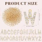 SANNIX 26Pcs Letter Charms, Full Rhinestone Letter Charms - Image 2