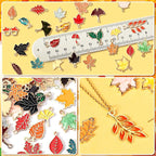 MARFOREVER 120 Pcs Maple Leaf Charm Fall Charms - Image 2