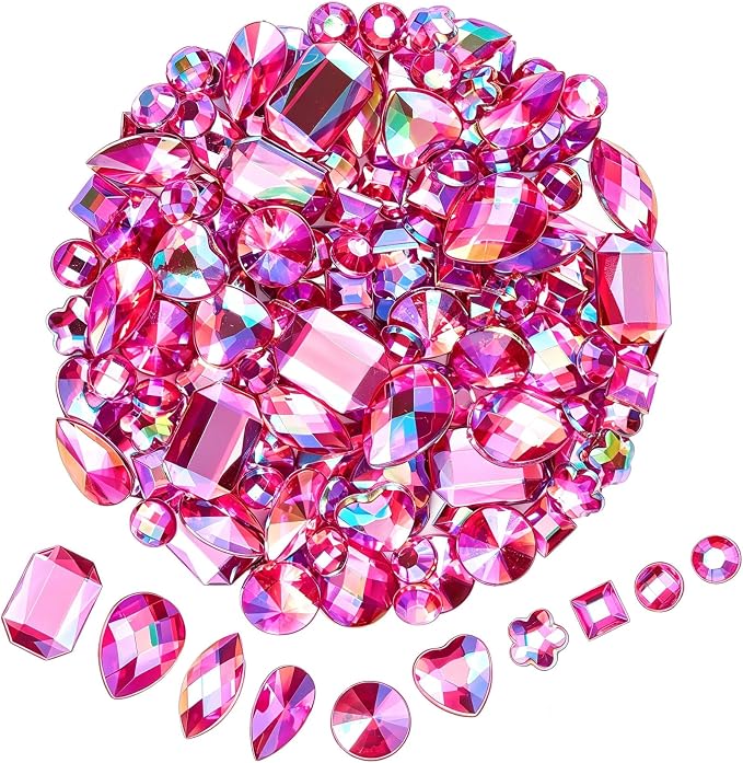 1200 Pcs AB Rhinestones for Bedazzling, Rainbow Effect Craft Gems for Crafting by Unknown