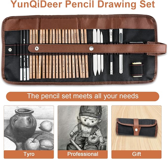 YunQiDeer Drawing Pencils, Art Supplies Sketch Pencils Kit - Image 5