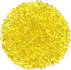 QYGL Yellow Clear Glass Pebbles 0.55LB, Tumbled Sea Glass Stones by QYGL