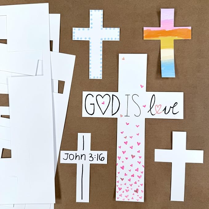 FreshCut Crafts 100 Pieces White Cross Cutouts - Image 2