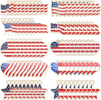 SANNIX 90 Pcs American Flag Charms, Patriotic Enamel Charms - Image 8