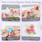 240Pcs Gilt Flower Stickers for Scrapbooking, Self-Adhesive Floral Stickers - Image 2