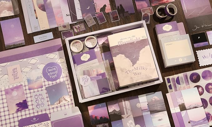 emmoolife 348 Pcs Scrapbooking Supplies Kit, Vintage Aesthetic Scrapbook Kit - Image 6