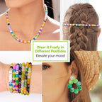 XSEINO About 1200+ pcs 6mm Glass Beads Bracelet Making Kit, 24 Assorted Green - Image 6