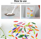 Yoption Petal Mosaic Tiles for Crafts, 500g Flower Leaf Ceramic Mosaic Tiles - Image 7