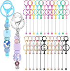 Tondiamo 24 Pcs Beadable Keychain Bars Bulk Beads by Tondiamo