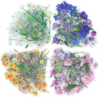 160 Pieces Natural Flower Stickers by Pengxiaomei
