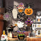 36PCS Wooden Halloween Ornaments to Paint Fall Decorations Crafts - Image 6