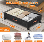 Under Bed Storage with Wheels, XXL Large Under the Bed Storage Organizer Bins - Image 7