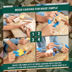 BeaverCraft Wood Carving Kit for Beginners DIY Kits for Adults & Kids - Image 5