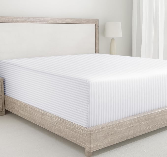 California Design Den Natural 100% Cotton Fitted Sheet Full Size Only by CaliforniaDesignDen