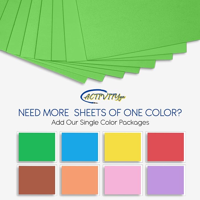 Light Green EVA Foam Sheets, 6 x 9 Inch, 2mm Thick – Foam Paper - Image 3