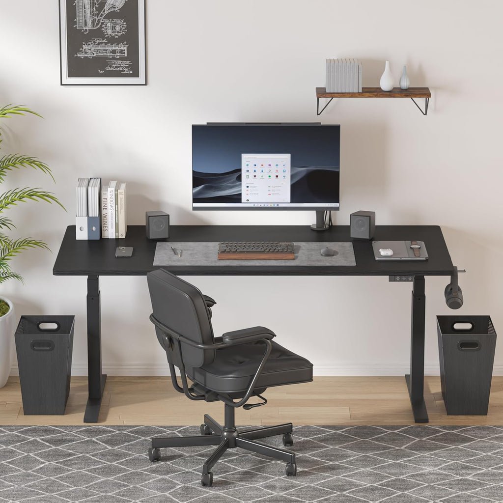 Piskyet Black Office Trash Can for Near Desk,7 Gallon Unique Wood Bedroom Garbage Can,Vintage Wastebasket with Handle, Decorative Trash Can for Home Office,2pack 12.2" L x 9.6" W x 14.9" H