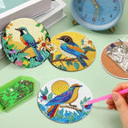EWJRNSF 6 PCS Bird Diamond Art Coasters DIY Kit - Image 5