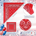 100 Pack Bandanas Unisex Paisley Bandanas Bulk Multi Purpose Cowboy Head Wrap - Image 3
