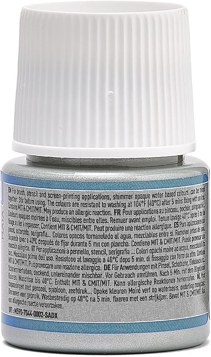 PEBEO 295-060 Setacolor Opaque Fabric Paint 45-Milliliter Bottle, Shimmer Silver - Image 2
