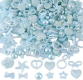 Chenkou Craft Blue Random 100g/lot 4-20mm Half Round Imitation Pearls Seastar by ChenkouCraft