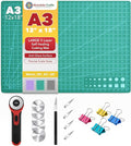 Mandala Crafts Self-Healing Cutting Mat Set – 12" x 18" A3 Green Double-Sided by MandalaCrafts