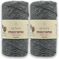 2 Pack of Sensy Premium 2mm 251 Yards Sparkle Polyester Rope 90% Polypropylene by SSENSY