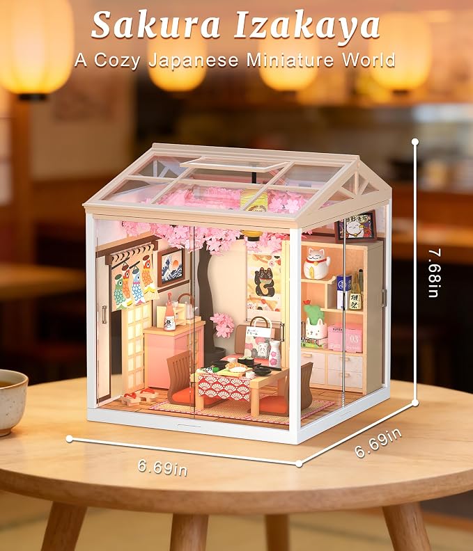Sakura Izakaya Miniature House Kit, DIY Japan Street Style Dollhouse Kits - Image 4