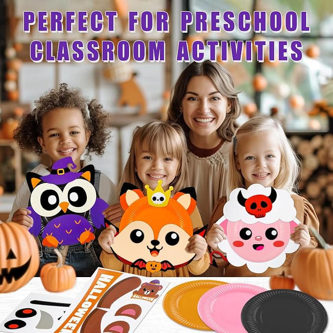 16 Pack Arts and Crafts for Kids, Toddler Crafts Animal Paper Plate Art Kit - Image 3