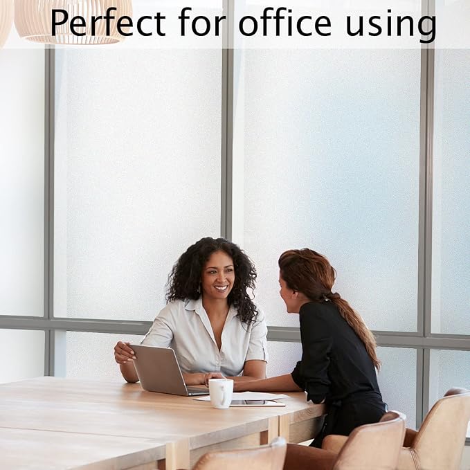 HIDBEA Frosted Window Privacy Film Heat Control UV Blocking, Static Cling - Image 4