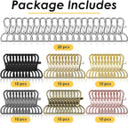 Swivel Clasp Hooks, Anezus 80Pcs Key Chain Clip Hooks, D Ring Clip Lanyard - Image 2