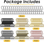 Swivel Clasp Hooks, Anezus 80Pcs Key Chain Clip Hooks, D Ring Clip Lanyard - Image 5