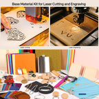Adrattnay Laser Material Explore Kit, 29 Kinds Materials Includes Basswood - Image 7